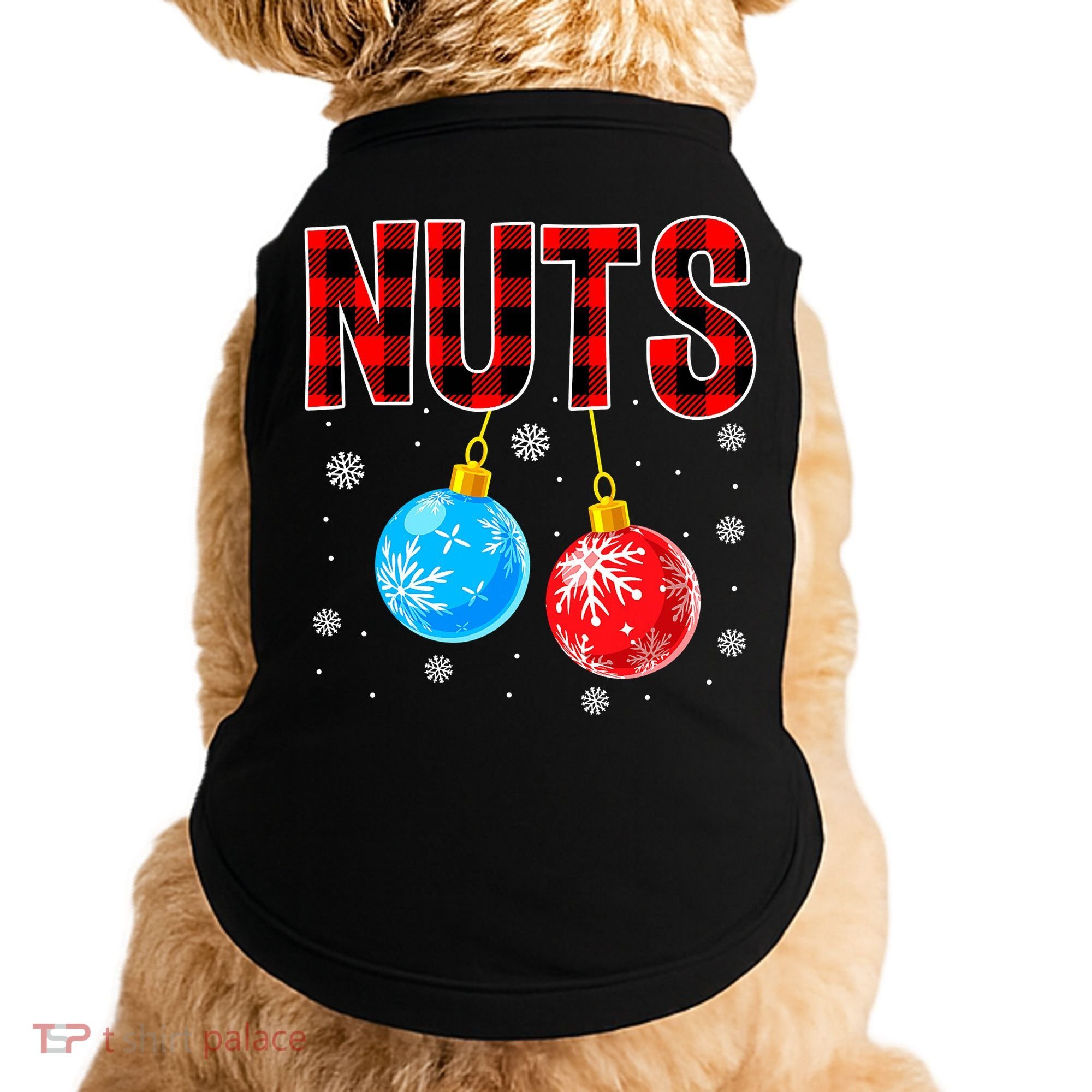 Nuts Chest Christmas Buffalo Plaid Matching Couple Chestnuts Doggie Tank