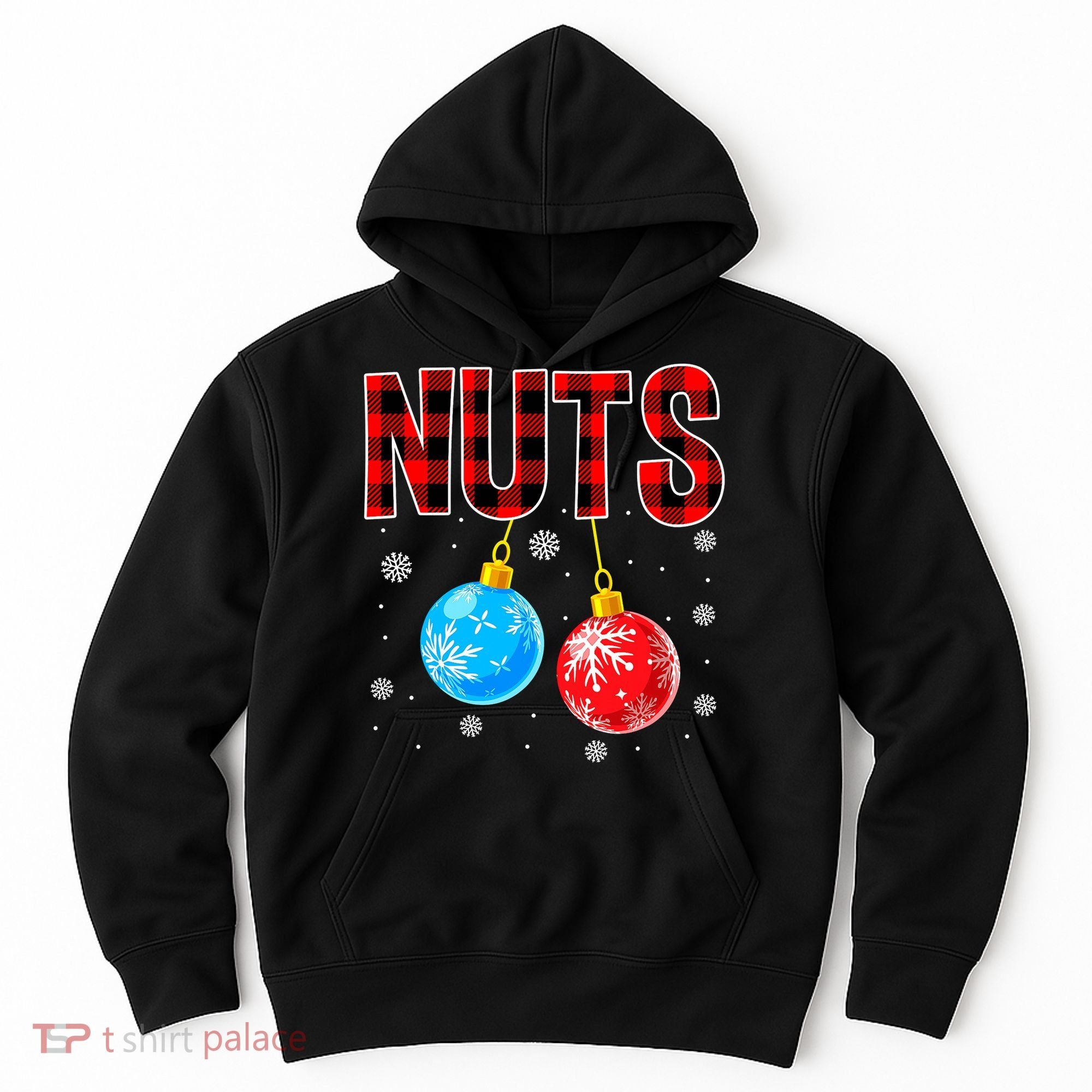 Nuts Chest Christmas Buffalo Plaid Matching Couple Chestnuts Hoodie