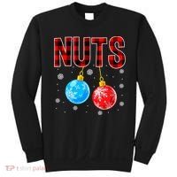 Nuts Chest Christmas Buffalo Plaid Matching Couple Chestnuts Sweatshirt thumb 0
