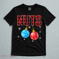 Nuts Chest Christmas Buffalo Plaid Matching Couple Chestnuts T-Shirt thumb 5