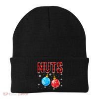 Nuts Chest Christmas Buffalo Plaid Matching Couple Chestnuts Beanie thumb 0