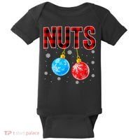 Nuts Chest Christmas Buffalo Plaid Matching Couple Chestnuts Baby Bodysuit thumb 0