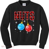 Nuts Chest Christmas Buffalo Plaid Matching Couple Chestnuts Kids Sweatshirt thumb 0