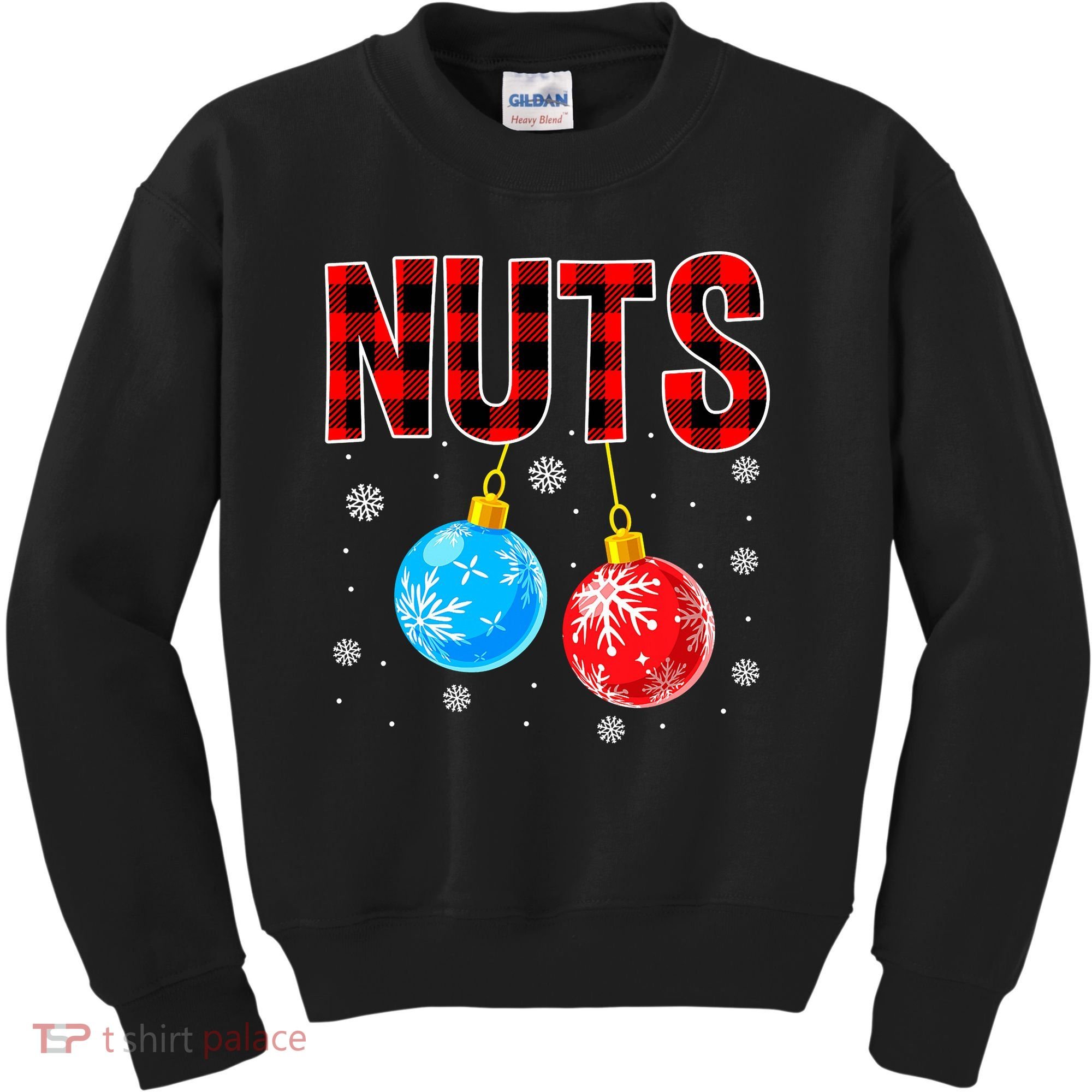 Nuts Chest Christmas Buffalo Plaid Matching Couple Chestnuts Kids Sweatshirt