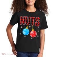 Nuts Chest Christmas Buffalo Plaid Matching Couple Chestnuts Kids T-Shirt thumb 2