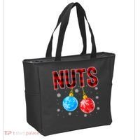 Nuts Chest Christmas Buffalo Plaid Matching Couple Chestnuts Tote Bag thumb 2