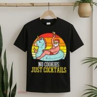 No Cookies Cocktails Santa Summer Christmas In July Xmas T-Shirt thumb 2
