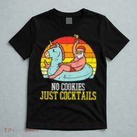 No Cookies Cocktails Santa Summer Christmas In July Xmas T-Shirt thumb 5