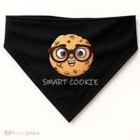 National Chocolate Chip Cookie Day Funny Smart Cookie Gift USA-Made Doggie Bandana thumb 0