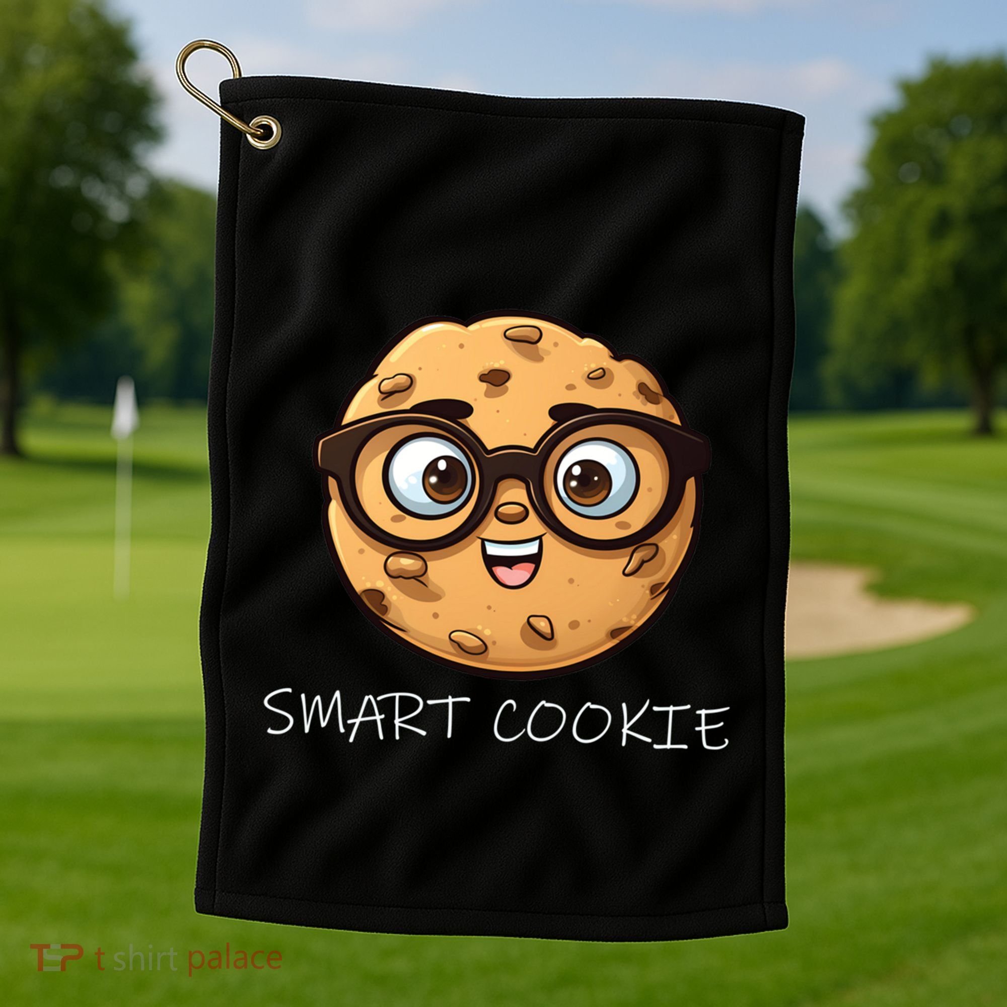 National Chocolate Chip Cookie Day Funny Smart Cookie Gift Golf Towel