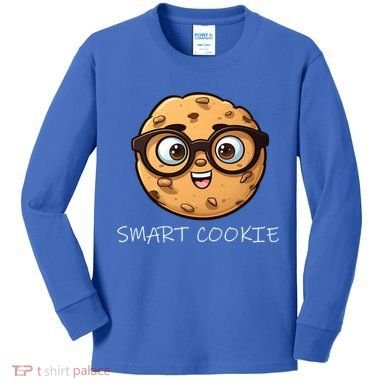 National Chocolate Chip Cookie Day Funny Smart Cookie Gift Kids Long Sleeve Shirt