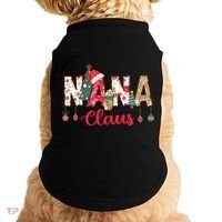Nana Claus Christmas Family Matching Xmas Light Tree Gift Doggie Tank thumb 0