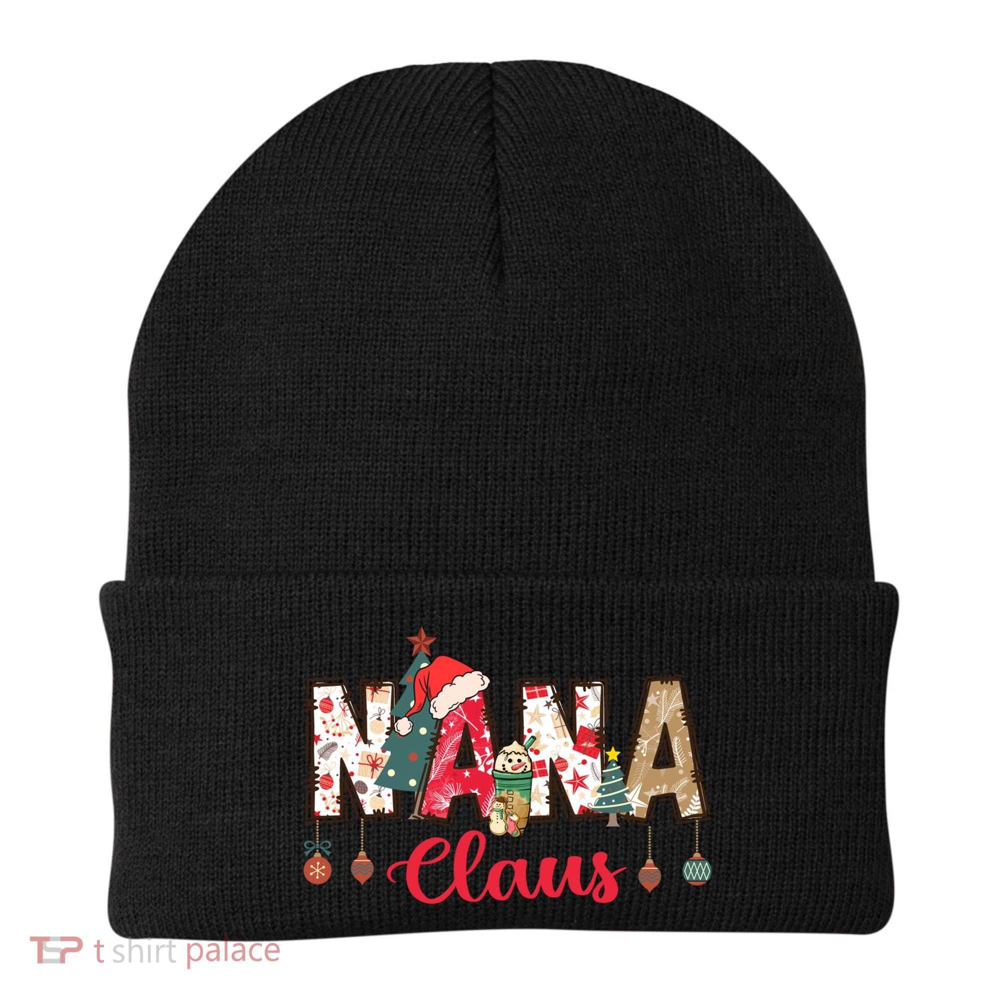 Nana Claus Christmas Family Matching Xmas Light Tree Gift Beanie