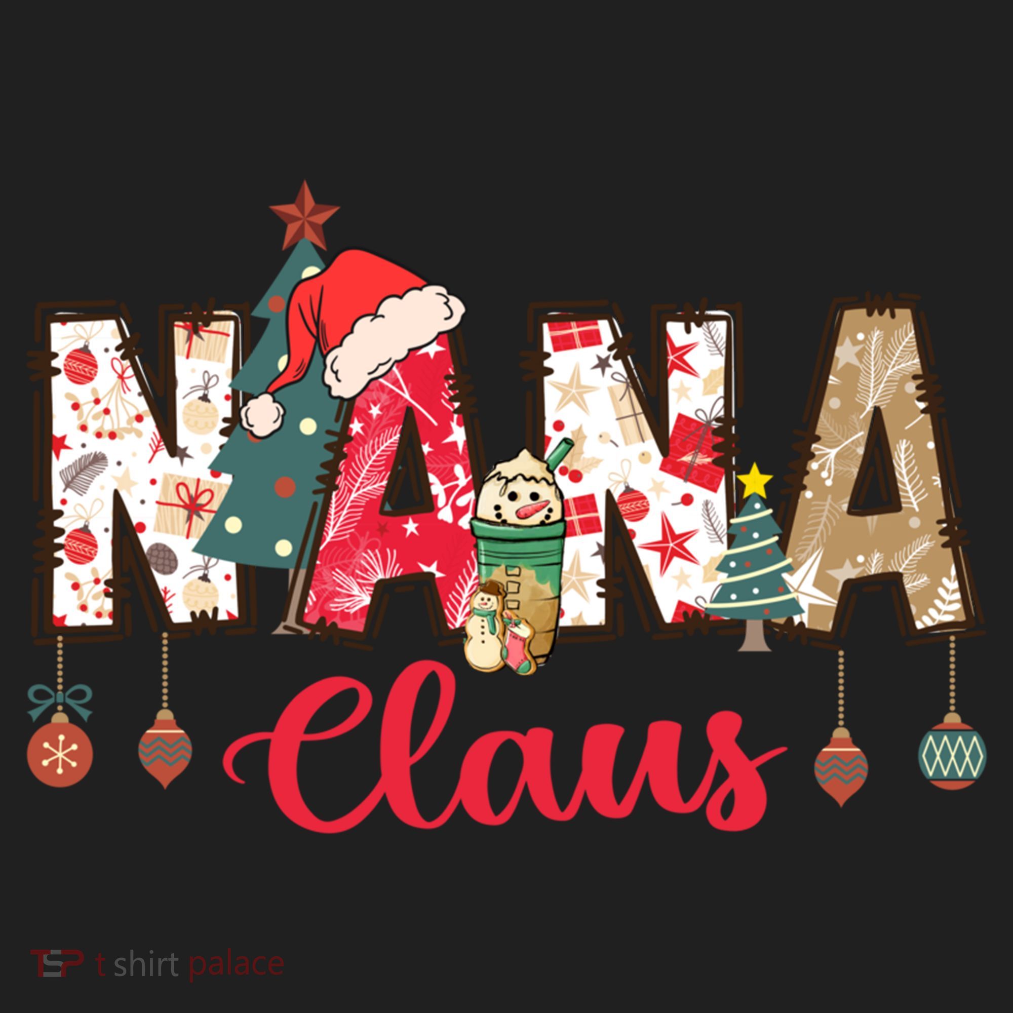 Nana Claus Christmas Family Matching Xmas Light Tree Gift Hat