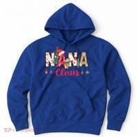 Nana Claus Christmas Family Matching Xmas Light Tree Gift Hoodie thumb 0