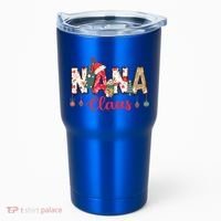Nana Claus Christmas Family Matching Xmas Light Tree Gift Tumbler thumb 0