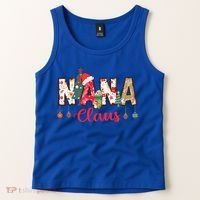 Nana Claus Christmas Family Matching Xmas Light Tree Gift Tank Top thumb 2