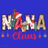 Nana Claus Christmas Family Matching Xmas Light Tree Gift Visor thumb 3