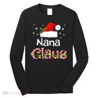 Nana Claus Christmas Family Matching Xmas Light Tree Long Sleeve Shirt thumb 0