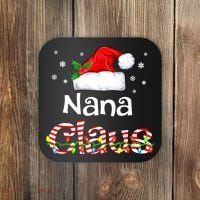 Nana Claus Christmas Family Matching Xmas Light Tree Coaster thumb 0