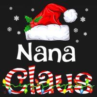 Nana Claus Christmas Family Matching Xmas Light Tree Mousepad thumb 1