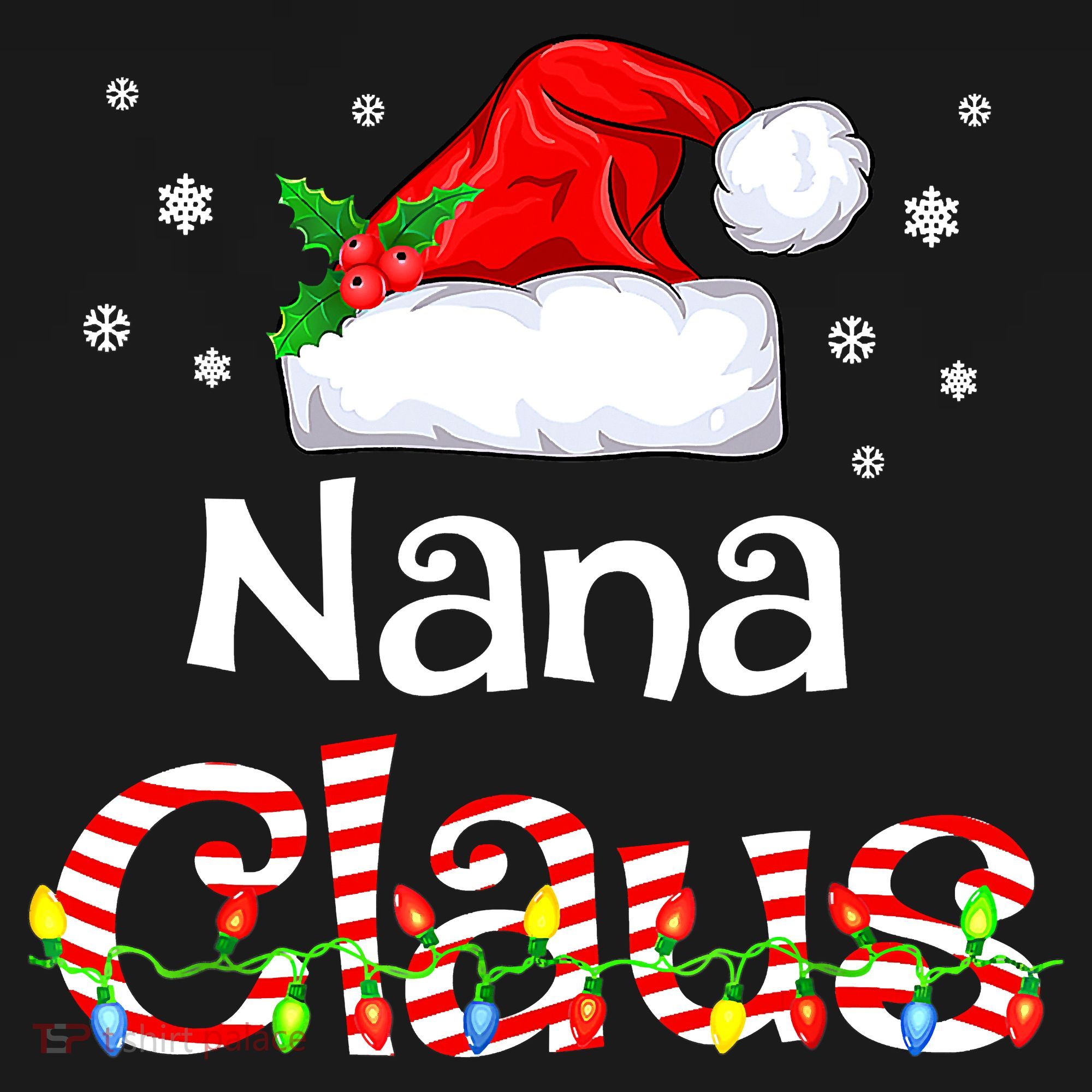 Nana Claus Christmas Family Matching Xmas Light Tree Ornament
