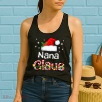 Nana Claus Christmas Family Matching Xmas Light Tree Women's Tank Top thumb 2