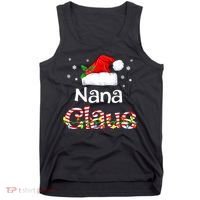 Nana Claus Christmas Family Matching Xmas Light Tree Tank Top thumb 0