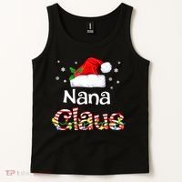 Nana Claus Christmas Family Matching Xmas Light Tree Tank Top thumb 2