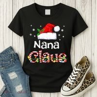 Nana Claus Christmas Family Matching Xmas Light Tree Women's T-Shirt thumb 3