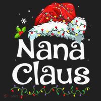 Nana Claus Christmas Pajama Family Matching Xmas Light Beanie thumb 2