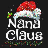 Nana Claus Christmas Pajama Family Matching Xmas Light Women's Hoodie thumb 2