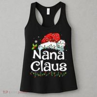 Nana Claus Christmas Pajama Family Matching Xmas Light Women's Tank Top thumb 3