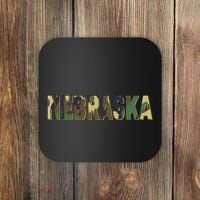 Nebraska Camouflage Camo Nebraska Coaster thumb 0