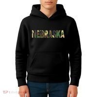 Nebraska Camouflage Camo Nebraska Kids Hoodie thumb 4