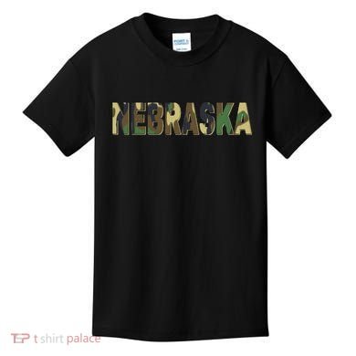 Nebraska Camouflage Camo Nebraska Kids T-Shirt