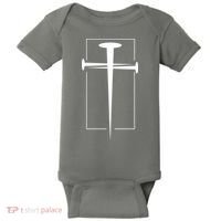 Nail Cross Christianity Baby Bodysuit thumb 0
