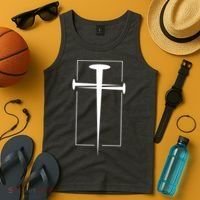 Nail Cross Christianity Tank Top thumb 4