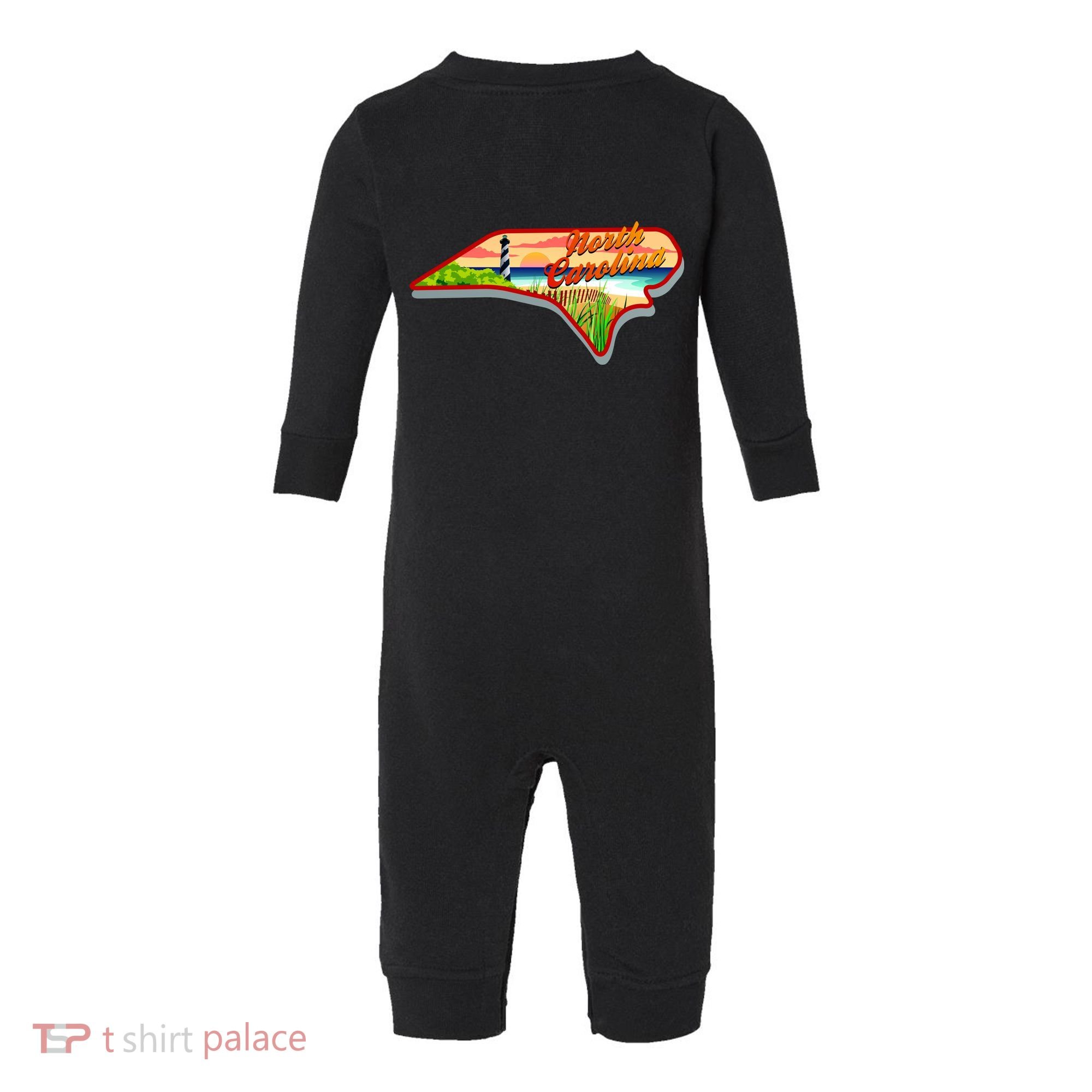 North Carolina Cartoon Illustration Infant Fleece One Piece