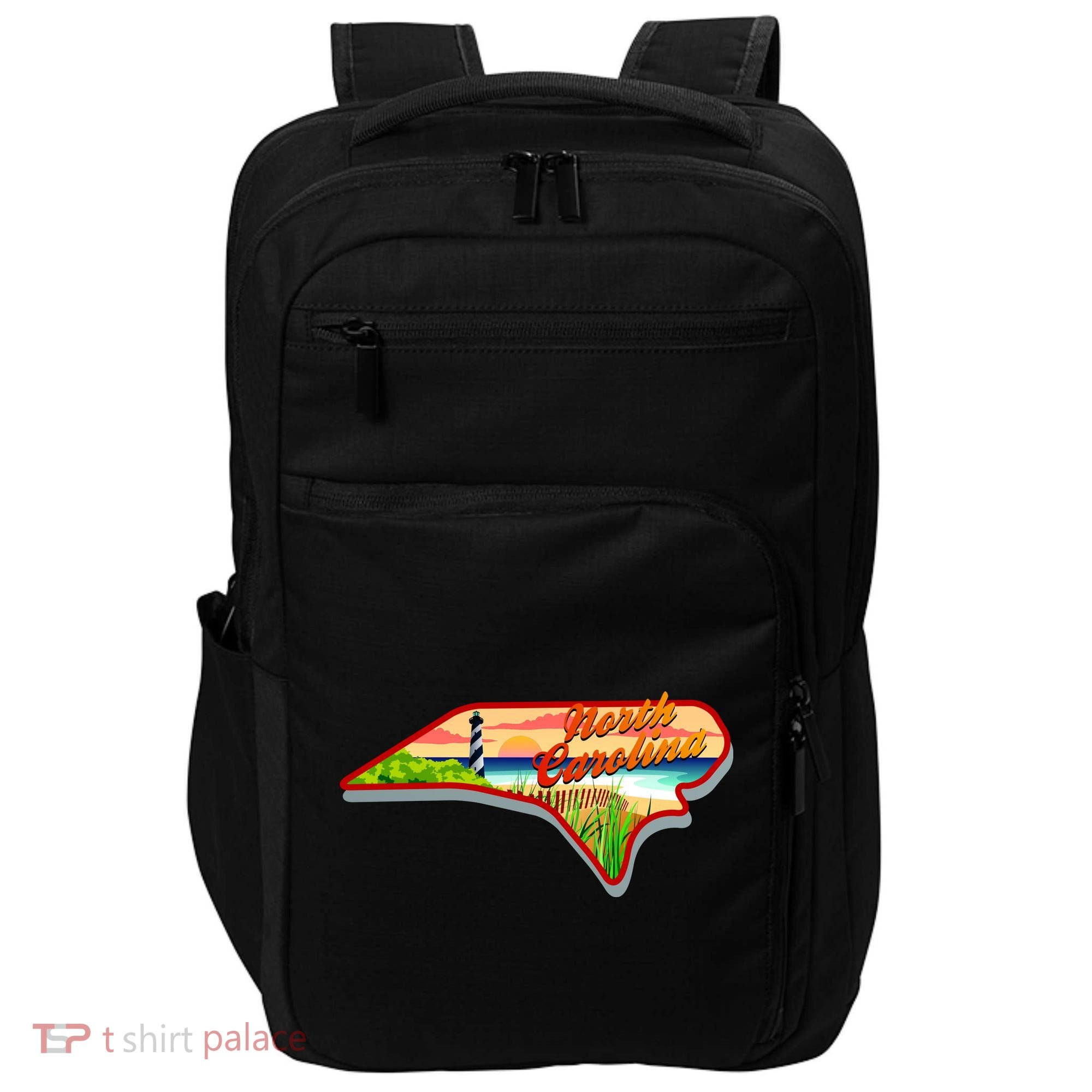 North Carolina Cartoon Illustration Impact Tech Backpack
