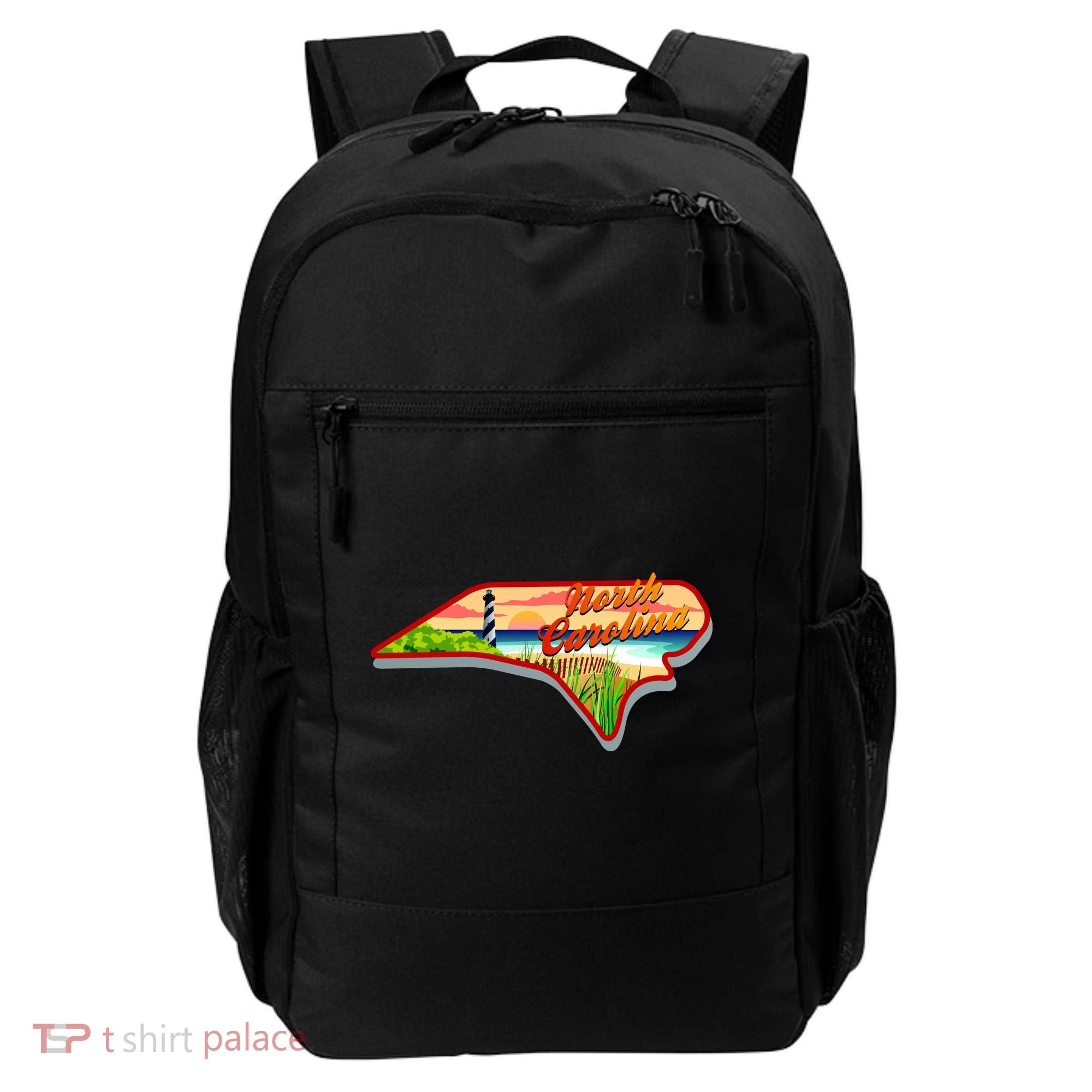 North Carolina Cartoon Illustration Backpack