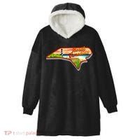 North Carolina Cartoon Illustration Hooded Wearable Blanket thumb 0