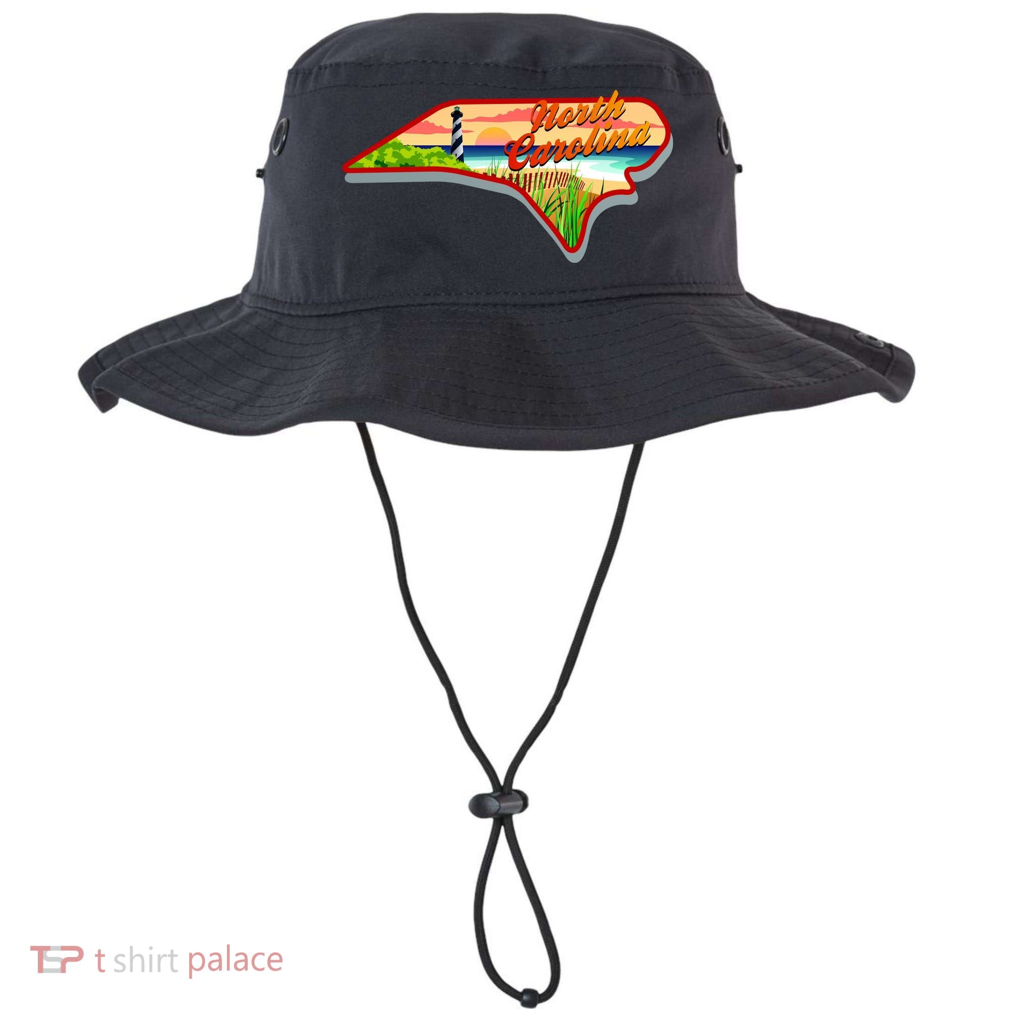 North Carolina Cartoon Illustration Bucket Hat