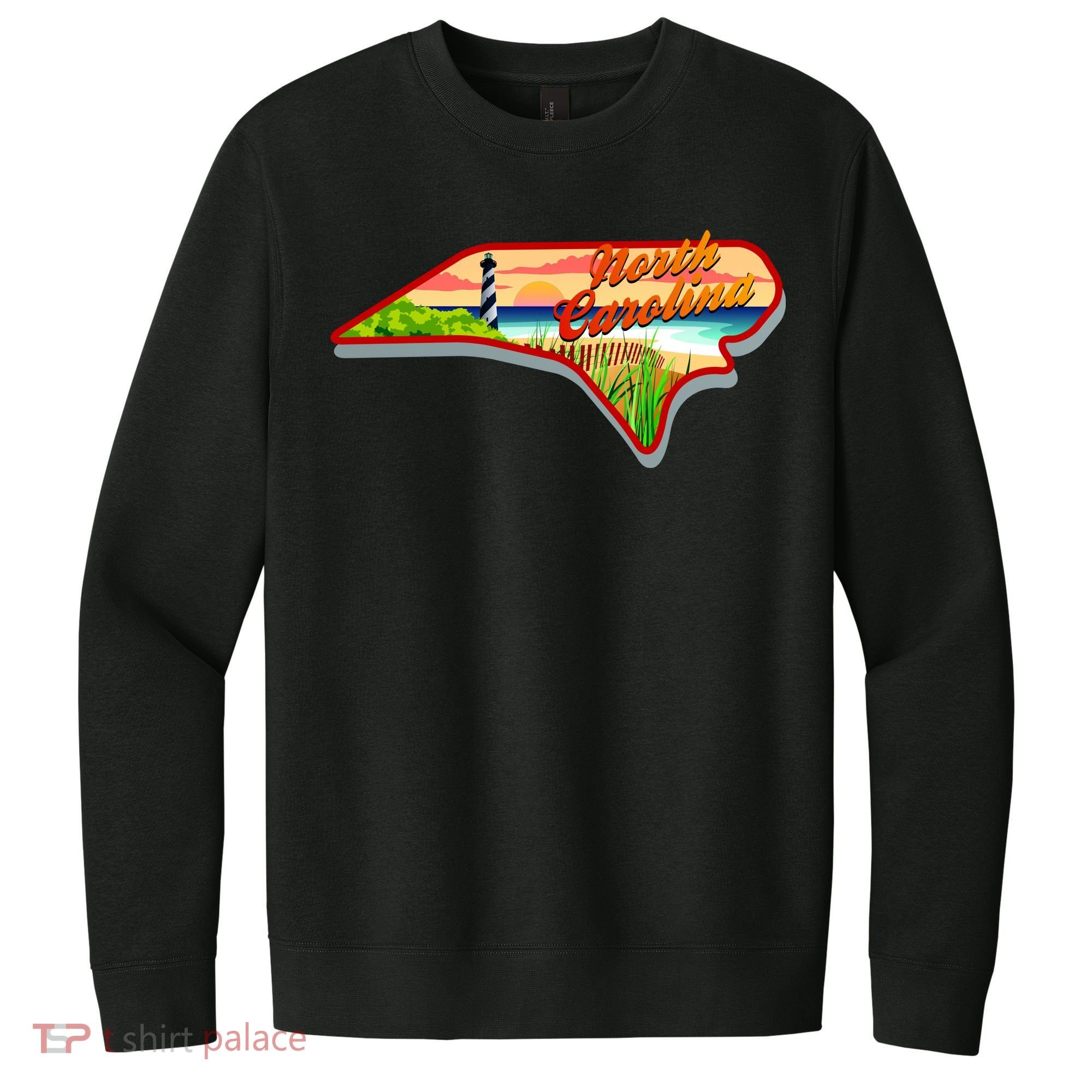 North Carolina Cartoon Illustration V.I.T. Fleece Crew Sweatshirt