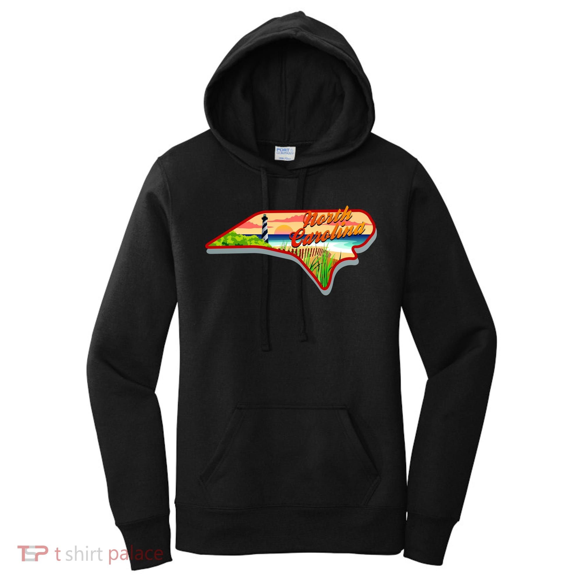 North Carolina Cartoon Illustration Women's Hoodie