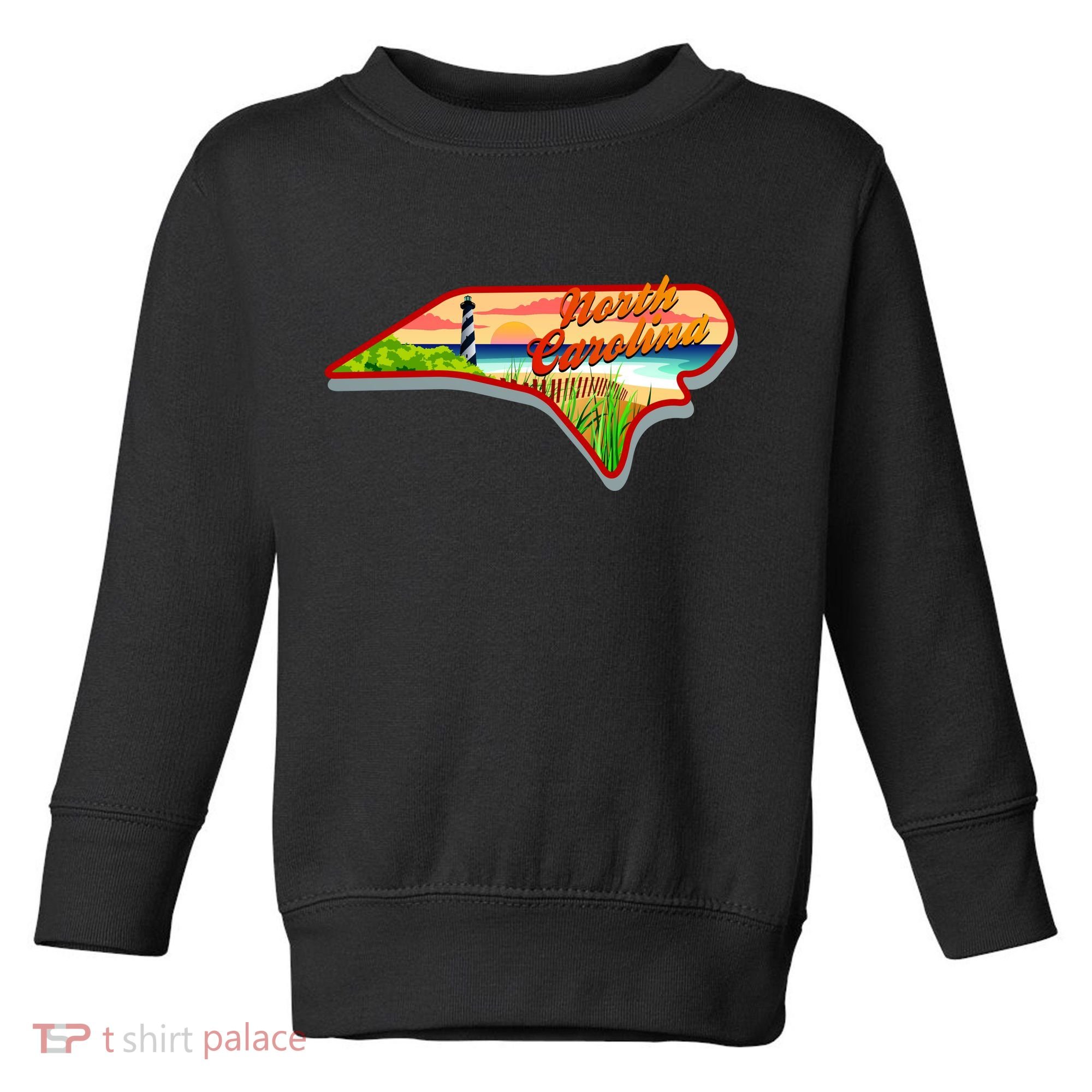 North Carolina Cartoon Illustration Toddler Sweatshirt