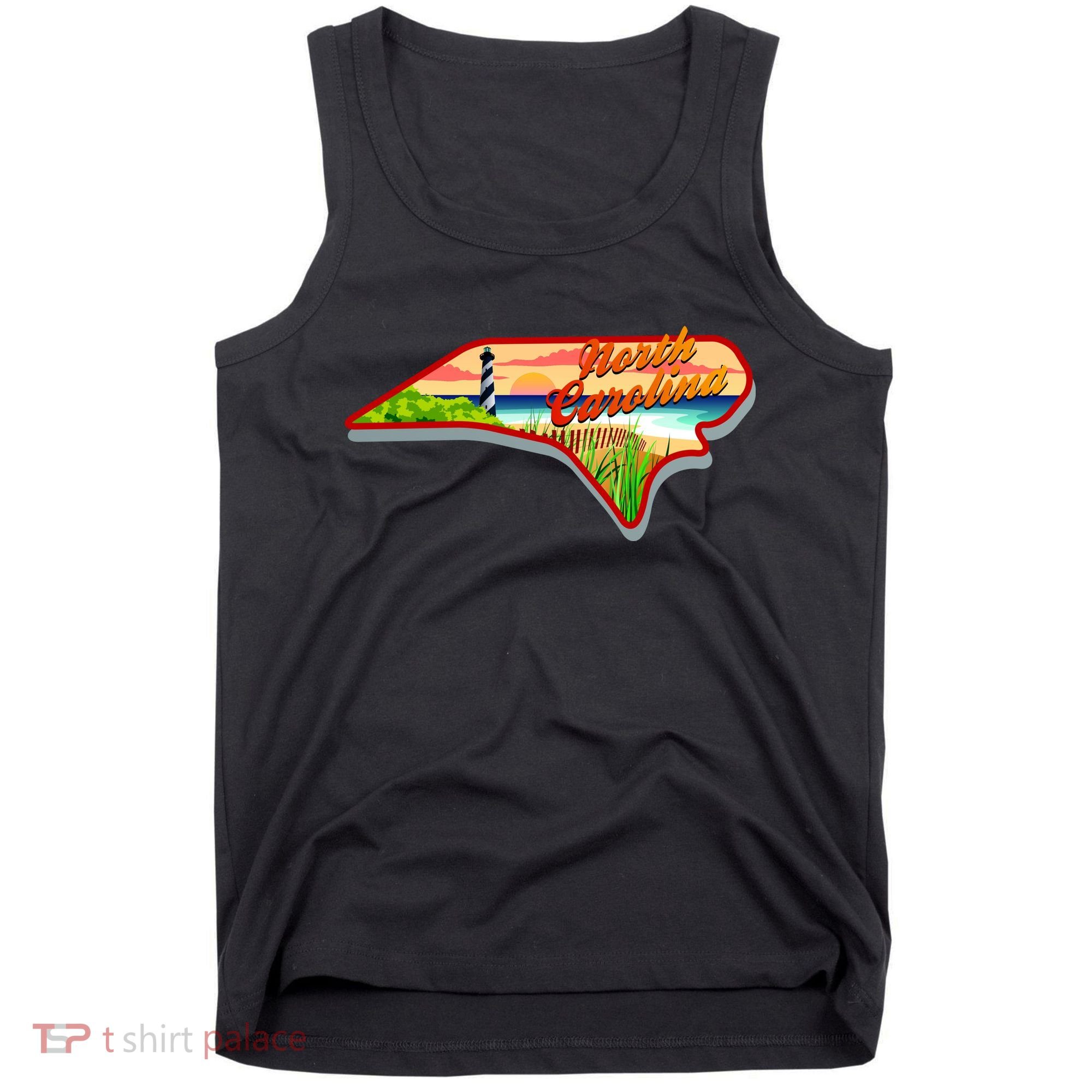 North Carolina Cartoon Illustration Tank Top