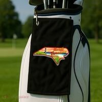 North Carolina Cartoon Illustration Golf Towel thumb 2