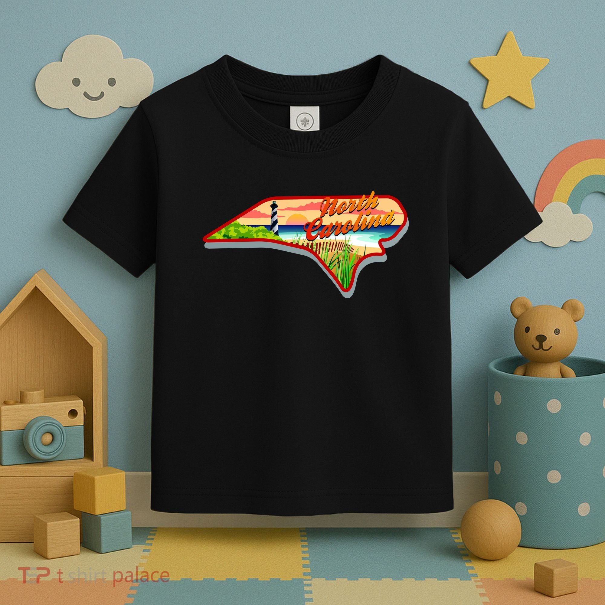 North Carolina Cartoon Illustration Toddler T-Shirt