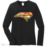 North Carolina Cartoon Illustration Women's Long Sleeve Shirt thumb 0